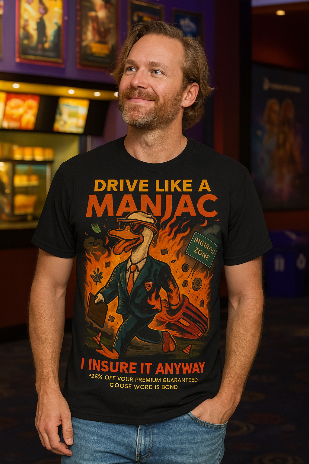 Getaway Goose - Patrick Insurance Agent Shirt - Powered by Smashpodz™ - Image 2