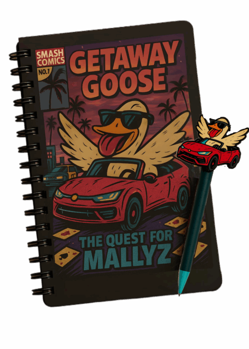 Getaway Goose Notebook and Pen Set – Series 1 Patrick – Powered by Smashpodz™